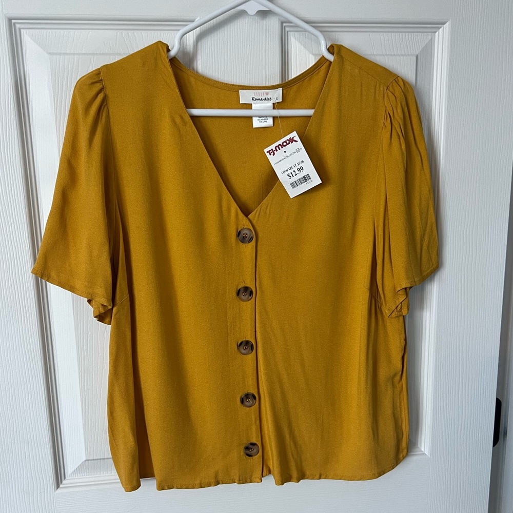 Urban Romantics Mustard blouse